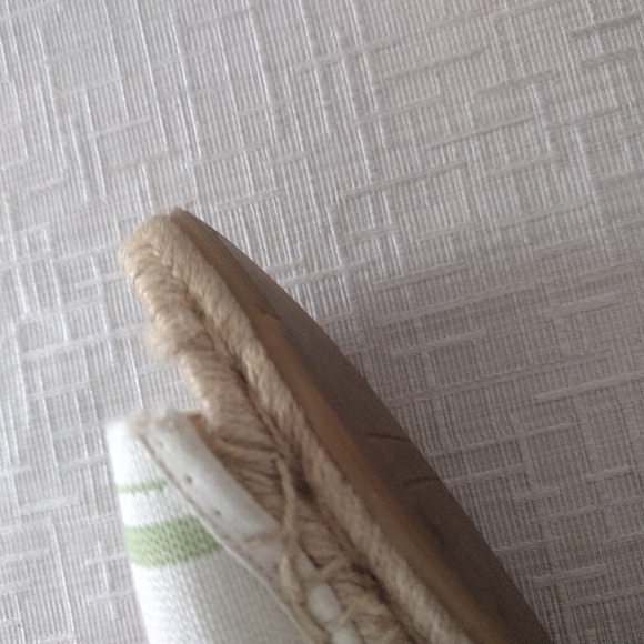 Tory Burch Logo Espadrille Sandals Shoes Womens Sz 8.5 Brown Green Beige Strappy - Picture 8 of 13